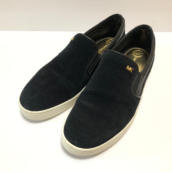 Michael Kors Shoes - Michael Kors Keaton Black Suede Slip On Sneakers